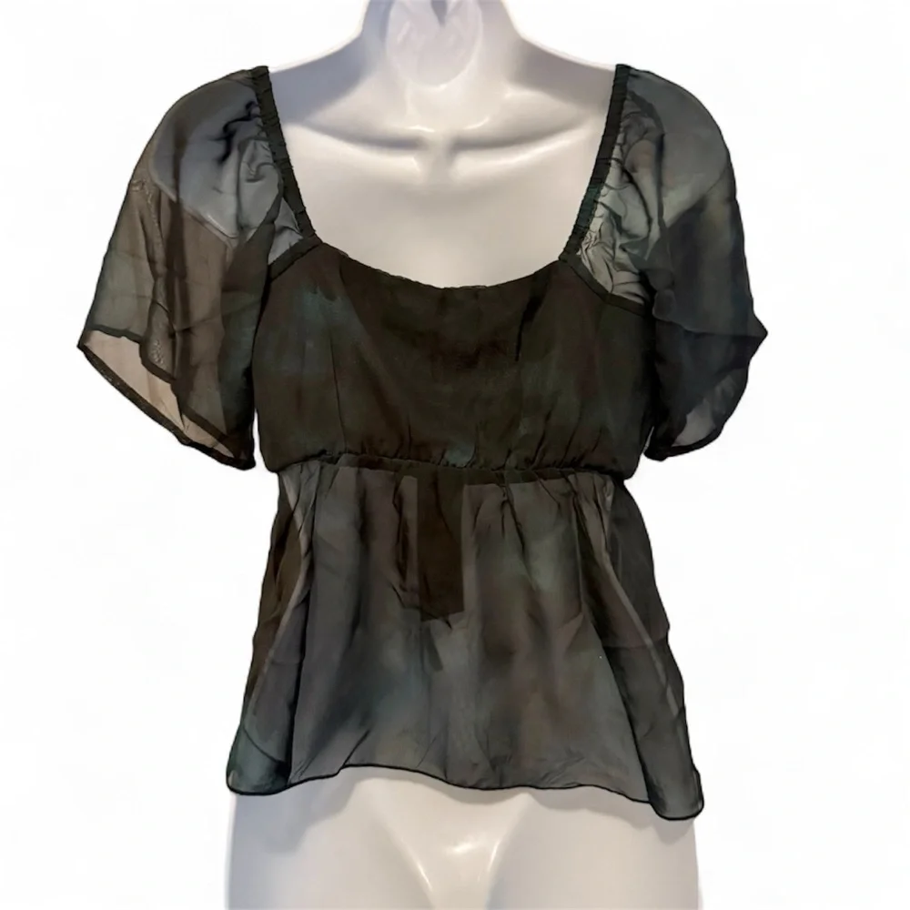 Disturbia Lichen Chiffon Blouse - Picture 2 of 4